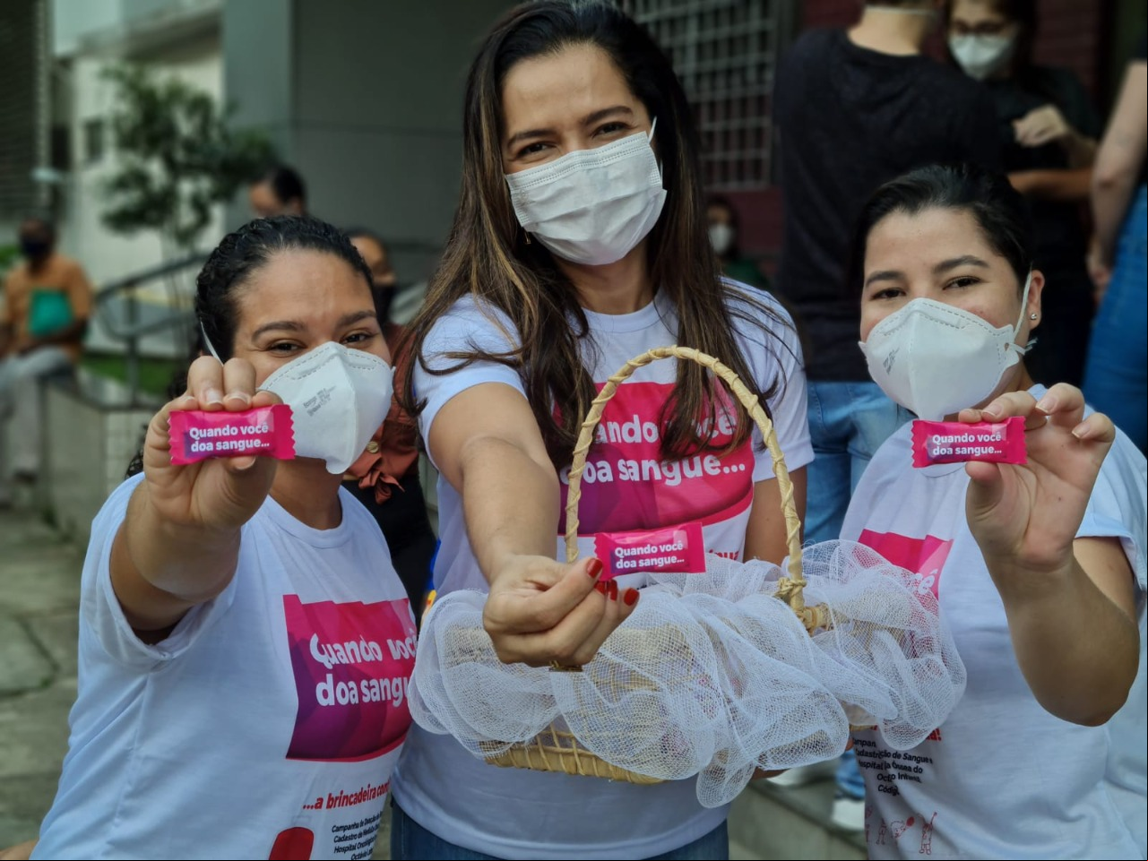 Profissionais satisfeitas com o sucesso da campanha. Foto: Comunicação Pró-Saúde.