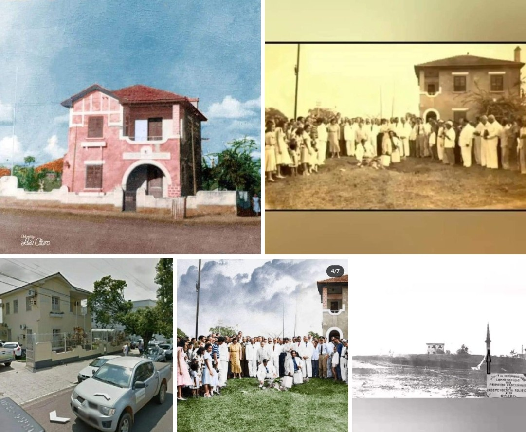 Prédio histórico da FAPERO em diversos momentos da história de RO: Anos 20, 40, 70 e atualmente: Imagens/Reprodução: Arquivo FAPERO e Fundação Biblioteca Nacional 